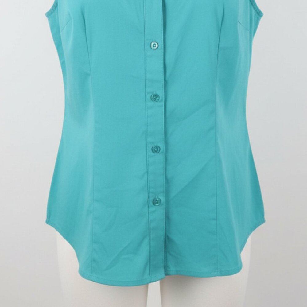 Covington Women's Business Casual Teal Button Dow… - image 5